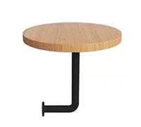 Wall-Mounted Round Dining Table Small Workshop & Bar Table Space-Saving Wall Desk for Home Cafe Kitchen Office Cake Shop - Log Design Diameter 30"