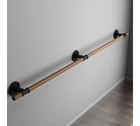 Wall-Mounted Round No-Slip Staircase Handrail,Tough and Unbreakable,Hand Rails Inside Stairs,Solid Wood Wall-Mounted Wooden Stair handrails for Villa lofts,Indoor Elderly Non-