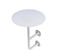 Wall Mounted Round Side Table, L-Shape Floating Table for Small Spaces, Patio Café Coffee Table for Cake Shops and Homes