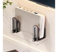 Wall Mounted Router Holder with Adjustable Spacing for Various Router Sizes Carbon Steel Construction Rust Resistant Finish (B Grey)