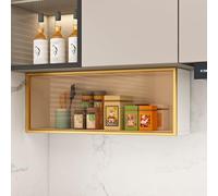 Wall Mounted S Cabinet Tempered S Door Floating Sto For Kitchen & Bathroom Eco Board Sideboard With Gas Struts 50X20X30Cm White,White-60*20*30Cm/23.6*7.8*11.8In,White-60*20*30cm/23.6*7.8*11.8in