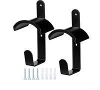 Wall-Mounted Saddle Rack, 2pcs Metal Bridle Holder for Equestrian Storage Heavy-Duty Rust-Resistant Black Finish for Horse Owners and Stable Use