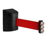 Wall-Mounted Safety Barrier with Strong Attachment, Retractable Red Warning Belt, 5 m Length, No Drilling Required, Easy Installation for Indoor and Outdoor Use