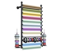 Wall Mounted Scarf Display Rack, Multifunctional Ribbon Organizer for Crafts, Shawl and Scarf Holder for Flower and Cake Shops, 120x20x120cm