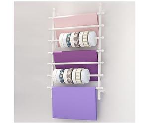 Wall Mounted Scarf & Tie Multi Functal Ribbon Display Rack for Scarves Belts Towels & Gift Wrap Space Saving Sto Solut for Retail Shops