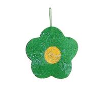 Wall Mounted Scratcher Mat, Cute Shaped Sisal Cat Scratching Pad with Hooks for Wall and Floor, Anti Scratch Exercise Toy for Cats and Kittens (Green Flower Shape)