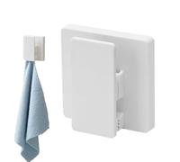 Wall Mounted Self Adhesive Clip - Space Saving Hook, Reusable Multi-Purpose Holder, Heavy Duty Organizer | Ideal for Facial Cleanser, Towel, Toothpaste, Cables, Keys and Small Acces