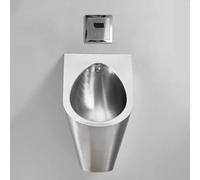 Wall Mounted Sensor Urinal with Automatic Flush Valve, Stainless Steel Commercial Toilet for Public Restrooms, Splash-Proof Design