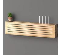 Wall-Mounted Set-Top Box Rack & WiFi Router Shelf - 80cm Cable Management Solution for Living Room, Stylish Space-Saving Organizer