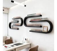 Wall Mounted Shelf Nail Polish Display Rack, U-Shaped Perfume Storage, Hanging Organizer for Salon/Beauty/Nail Shop