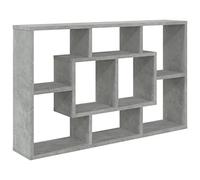 wall-mounted shelf - sleek black oak finish engineered wood - perfect for living room/office/bedroom - modern rectangular - multi-purpose display for books and decorations