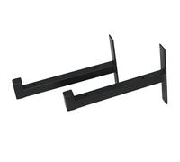 Wall Mounted Shelve Brackets, Floating Metal Shelf Brackets, Book Shelf Bracket, 2 Pack DIY Shelving Brackets with Screw Included(Black,30cm/11.8in)