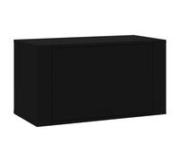 vidaXL Wall-mounted Shoe Cabinet Black 70x35x38 cm Engineered Wood