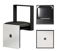 Wall Mounted Shoe Changing Stool, Folding Entryway Bench Seat, Compact Folding Chair for Hallway, Kitchen, or Bathroom - Space Saving Design