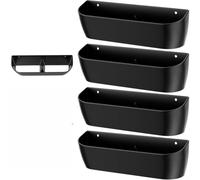 Wall Mounted Shoe Rack Space Saving Shoe Organizer PP Plastic Shoe Shelf Entryway Footwear Storage Compact Shoe Holder Set Door Mount Shoe Hanger Modern Display Unit Small(Black)