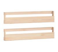 Wall-mounted Shoe Racks Shoe Storage Shoe Shelf 2 pcs Solid Wood Pine vidaXL