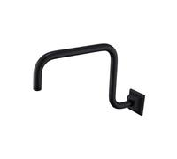Wall Mounted Shower Arm Extension Head Holder Stainless Stee for Elbow Bathroom Accessories Pipe Bath Tube Brushed Gold(Black01)