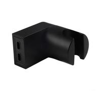 Wall Mounted Shower Head Holder Matte Black ABS Adjustable Bracket Compatible with for Handheld Shower, Height Adjustable Shower Head Holder with Large Angle Adjustment and