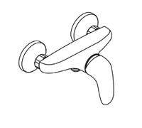Wall Mounted Shower Mixer Hansgrohe Metris E With cover