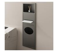 Wall-Mounted Shower Shelf with Trash Can, Waterproof Bathroom Storage Caddy for Easy Organization and Cleanliness