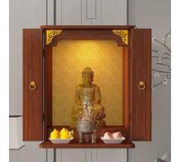 Wall-Mounted Shrine Altar Table for Buddha Statue, Puja, Divination, Worship, Displaying Jars Plants Books