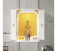 Wall-Mounted Shrine Altar Table for Buddha Statue, Puja, Divination, Worship, Displaying Jars Plants Books