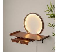 Wall-mounted Shrine, Pet Urn, Altar Table, Buddhist Altar Shelf, Guan Yu And Guanyin Statue Offering Table, Buddha Statue Stand, Home Wall-mounted Shelf(Rosewood,L)