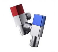 Wall Mounted Shut Off Valves 2 Piece Solid Copper Angle Valve for Hot Cold Water - Precise Flow Regulation Kitchen Bathroom Install
