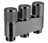 Wall Mounted Shut Off Valves All Copper One in Three Out G1/2 Angle Valve for Toilet Diverter and Washing Machine Faucet Switch Three G1/2 Threads Gray