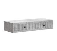 Wall-Mounted Side Table Concrete Grey 87.5x34.5x17cm Engineered Wood 1 Drawer.