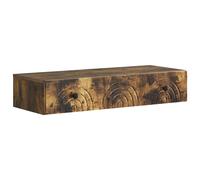 Wall-mounted side table Smoked oak 87.5 x 34.5 x 17 cm Engineered wood 1 Drawer