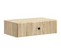 Wall-Mounted Side Table Sonoma Oak 59x34.5x17cm Compact Modern Eng Wood 1 Drawer
