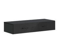 Wall-Mounted Side Table High Gloss White 87.5x34.5x17cm Engineered Wood Drawer.