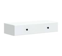 Wall-Mounted Side Table White 87.5x34.5x17cm Engineered Wood 1 Drawer Minimal UK