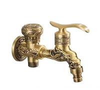 Wall Mounted Single Cold Water Faucet,Antique Dragon Faucet, Wall-Mounted Faucets Brass Retro Tap Bathroom Washing Machine Hot Mixing Suitable for Indoor Outdoor Use