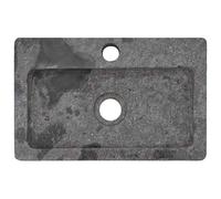 vidaXL Sink Grey 38x24x6.5 cm Marble Natural Stone Basin Washroom Bathroom