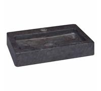 vidaXL Sink Grey 38x24x6.5 cm Marble Natural Stone Basin Washroom Bathroom