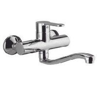 Wall Mounted Sink Mixer Tap Blue Series with Chrome Snake Pipe Spout