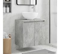Wall-Mounted Sink Vanity Concrete Grey 49.5x35x63cm Engineered Wood Basin Quick