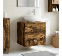 Wall-Mounted Sink Vanity with Drawer Engineered Wood Modern Unit vidaXL