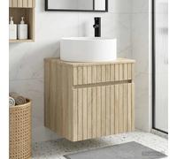 Wall-mounted Sink Vanity Sonoma Oak 49 x 44.5 x 65.5 cm Engineered Wood Storage
