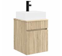 Bathroom Vanity Cabinet Sonoma Oak Engineered Wood Wall-Mounted 39x41x62.5cm new