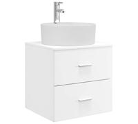 Wall-Mounted Sink Vanity with Drawer Engineered Wood Bathroom Cabinet vidaXL
