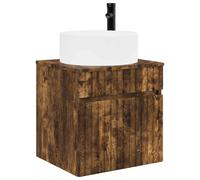 Wall-mounted Sink Vanity with Drawer Engineered Wood Bathroom Unit for vidaXL