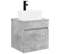 Wall-mounted Sink Vanity with Drawer Engineered Wood Bathroom Unit vidaXL