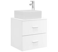 Wall-Mounted Sink Vanity with Drawer Engineered Wood Modern Unit Set vidaXL