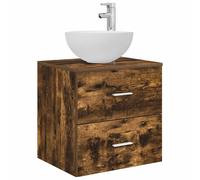 Wall-Mounted Sink Vanity with Drawer Engineered Wood Modern Unit vidaXL