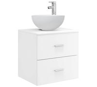 Wall-Mounted Sink Vanity Sonoma Oak 49.5x41x64.5cm Engineered Wood 2-Drawer Unit
