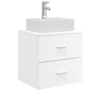 Wall-Mounted Sink Vanity with Drawer Engineered Wood Storage Cabinet vidaXL