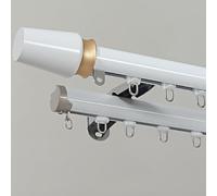 Wall Mounted Sliding Curtain Rod for Living Room Bathroom Bedroom Single Dual Curtain Rod with Complete Accessories for Easy Installation and Stylish Decor